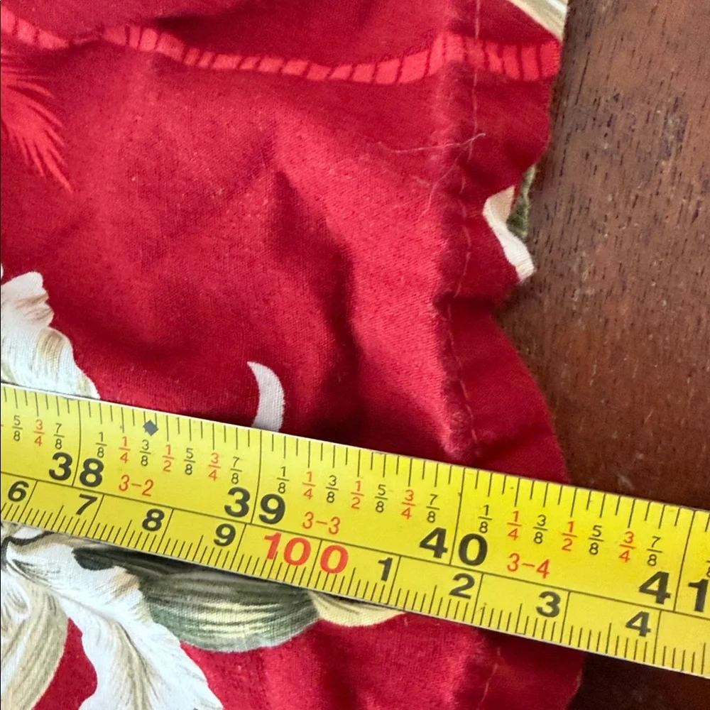 Vintage KY’S Red Floral Midi Dress/moo Moo with White Bloom Print Made in Hawaii - Picture 10 of 10